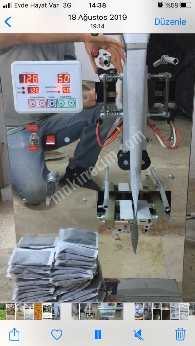 Demlik Poşet Çay Paketleme Makinası