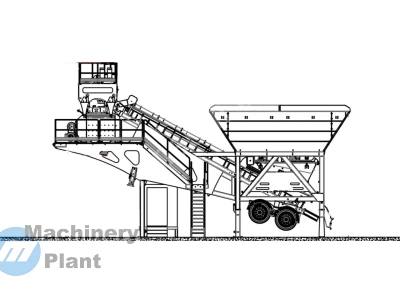 100 M3/H Mobile Type Concrete Plant