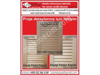 Panjur , Kepenk , Kapak Mdf Panjur