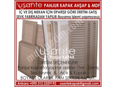Panjur , Kepenk , Kapak Mdf Panjur