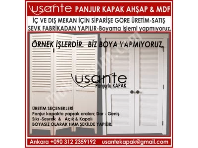 Panjur , Kepenk , Kapak Mdf Panjur