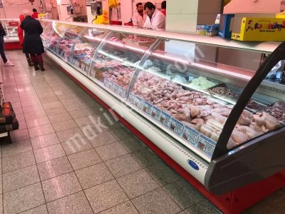 Market Display Cabinet – Block-Leg With Hydraulic Lid