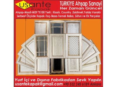 Country Mdf Cnc İşlemeli Boyalı Boyasız Kapak