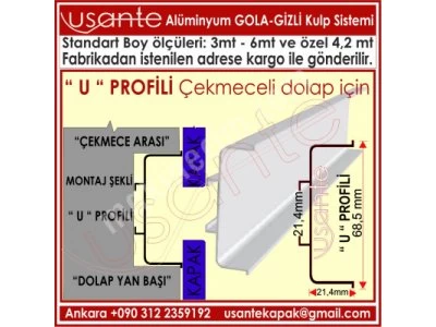 Hidden Handle, Gola Handle, Handle to kitchen cabinet
