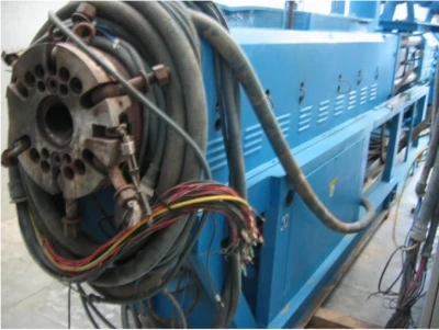 COMPLETE TWIN-SCREW EXTRUDER For SALE BRAND TESISI BA145 AMUT