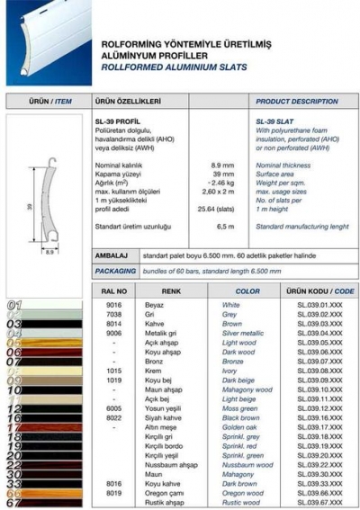 Sl Profile Aluminum Profiles - Sl - 39 Profile - Alusel - For Sale