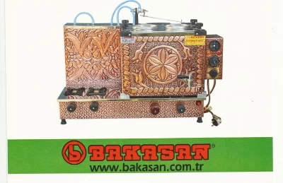 Bakır İşlemeli Çay Kazanı ve Bakır Davlumbaz