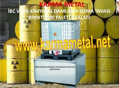 Kimyasal Sıvı Yağ Toplama Küveti Varil Paleti Taşma Havuzu Kabı Sızdırmaz Metal Küvetler