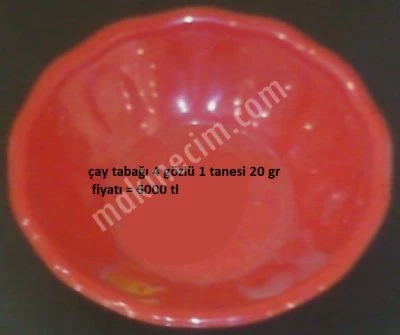 Satılık Çay Tabağı 4 Gözlü 1 Tanesi 20 Gr Geliyor Fiyatı = 6000 Tl