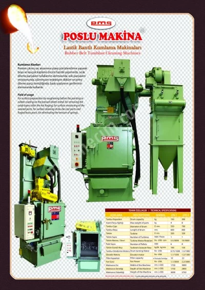 Rubber Belt Tumblast Shot Blasting Machine