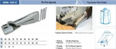 Ev Tekstili Grubu Aparatları Ön Pat Aparatı Uma-165-C