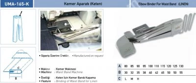 Ev Tekstili Grubu Aparatları Kemer Aparatı (Keten Uma-165-K
