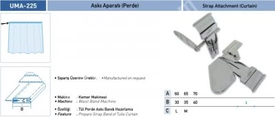 Ev Tekstili Grubu Aparatları Askı Aparatı (Perde Uma-225