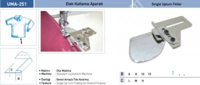 Ev Tekstili Grubu Aparatları Etek Katlama Aparatı Uma-251