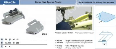 Ev Tekstili Grubu Aparatları Kenar Biye Aparatı (Yatak Uma-276