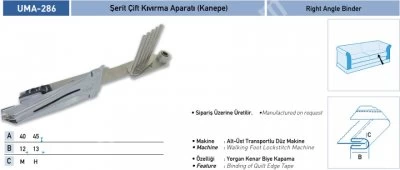 Ev Tekstili Grubu Aparatları Şerit Çift Kıvırma Aparatı (Kanepe) Uma-286