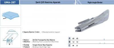 Ev Tekstili Grubu Aparatları Şerit Çift Kıvırma Aparatıuma-287