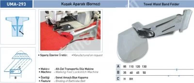 Ev Tekstili Grubu Aparatları Kuşak Aparatı (Bornoz Uma-293