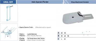Ev Tekstili Grubu Aparatları Askı Aparatı (Perde Uma-309