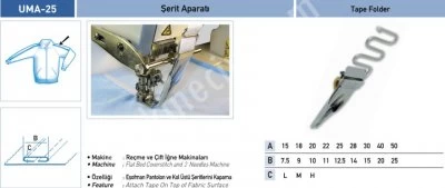 Eşofman Grubu Aparatları Şerit Aparatı Uma-25