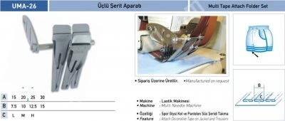Eşofman Grubu Aparatları Üçlü Şerit Aparatı Uma-26