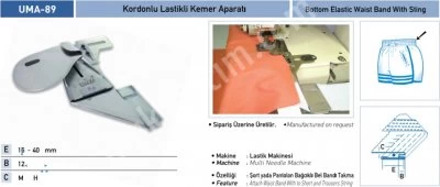 Eşofman Grubu Aparatları Kordonlu Lastikli Kemer Aparatı Uma-89