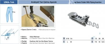 Eşofman Grubu Aparatları Arabiyeli Yan Çatma Aparatı Uma-144