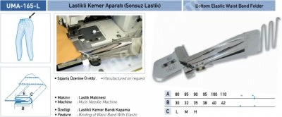 Eşofman Grubu Aparatları Lastikli Kemer Aparatı (Sonsuz Lastik Uma-165-L