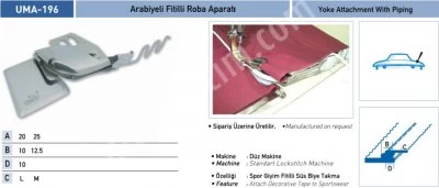 Eşofman Grubu Aparatları Arabiyeli Fitilli Roba Aparatı Uma-196