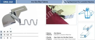 Eşofman Grubu Aparatları Ara Süs Biye Takma Uma-240