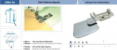 Elbise Grubu Aparatları Etek Katlama Aparatı Uma-54