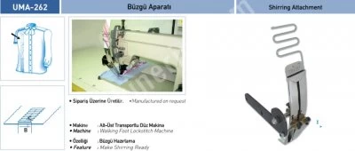 Elbise Grubu Aparatları Büzgü Aparatı Uma-262