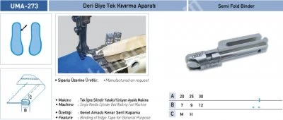 Ambalaj, Deri ve Döşeme Grubu Aparatları Uma-273