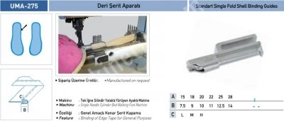 Ambalaj, Deri Ve Döşeme Grubu Aparatları Deri Şerit Aparatı Uma-275