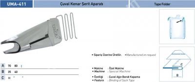Ambalaj, Deri ve Döşeme Grubu Aparatları Çuval Kenar Şerit Aparatı Uma-411