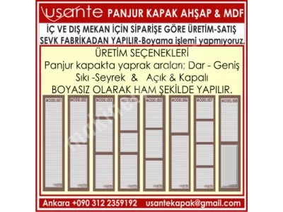 Ppanjur Kapak Ahşap , Mdf Panjur Kapak, Masif Panjur Kepenk,Panjur