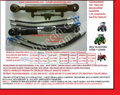 Traktör Hidrolik Piston, Hidrolik Kol, Orta Kol Pistonu, Hidrolik Kol İmalat, Hidrolikli Kol Pistonu