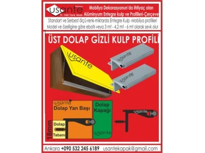 Gizli Kulp Profili- Gövdeye Takılan Kulp Boy Profi
