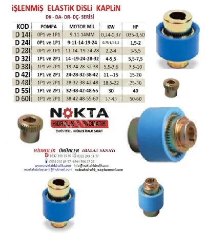 ELASTIC COUPLINGS, ELASTIC GEAR COUPLINGS, ELASTIC CLUTCHES