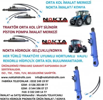 Konya Uzel Traktör Hidrolik Ara Kol Piston İmalat, Konya Uzel Traktör Hidrolik Ara Kol Silindir