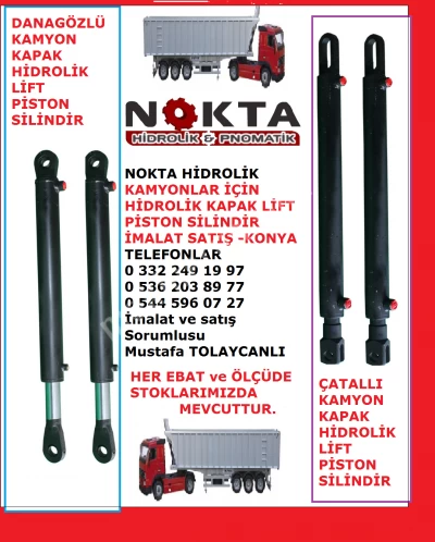 Kamyon Kapak Piston Konya, Kamyon Kapak Lifti Konya, Hidrolik Kapak Pistonu İmalat