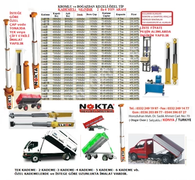 Satılık Römork Silindir, Satılık Römork Pompası, İkili Damper Lift, 25 Ton Römork Lift Imalat, 16