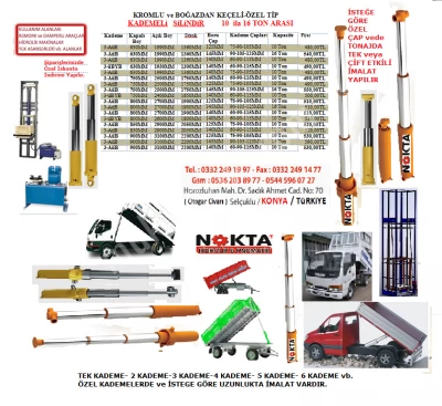 Satılık Kademeli Lift, Satılık Kademeli Silindir, Asansör Pistonları, Hidrolik Pistonlar, Hidrolik