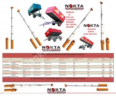 TRAILER PISTON LIFT CYLINDER, TIPPER VEHICLE LIFT PISTON CYLINDER, LOAD LIFT CYLINDER PISTONS