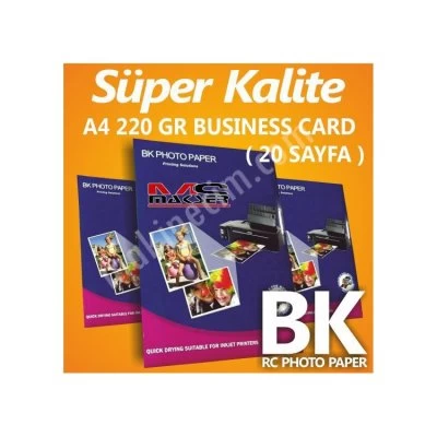20 Adet A4 Business Card - 220 Gram - Fotoğrafçılara Özel