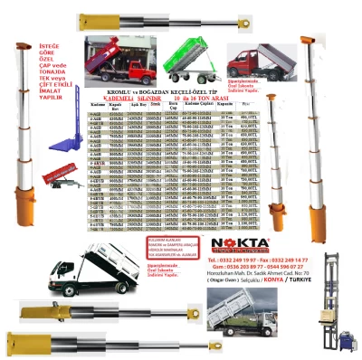 Hidrolik Dorse Pistonları, Hidrolik Kamyon Kasa Pistonları, Kademeli Isuzu Pistonları, Hidrolik Muş