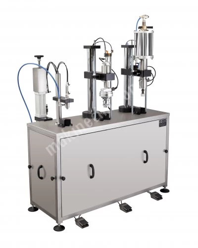 Triple Set Aerosol Filling Machine