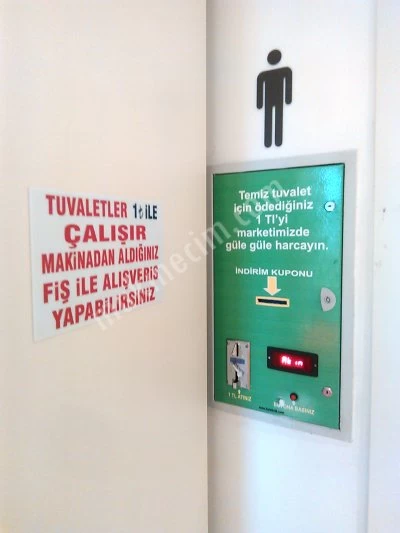 Paralı Tuvalet Otomatı Madeni Para Ve Jeton Ile Çalışır