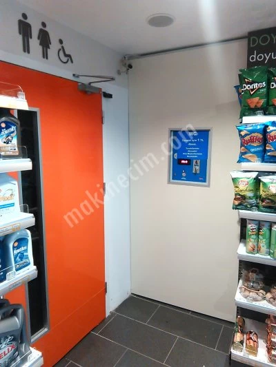 Paralı Tuvalet Otomatı Madeni Para ve Jeton Ile Çalışır