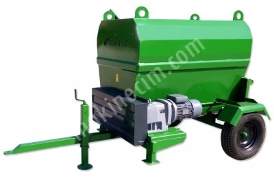 Yem Karma Makinası- Ev Elektriği Ile Çalışabilen -1,5 M3 220 Volt - Teker Oklu